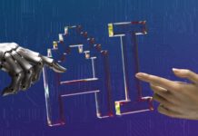 AI와 함께하는 건강관리, 나만의 일상 루틴 만드는 법 two hands touching each other in front of a blue background